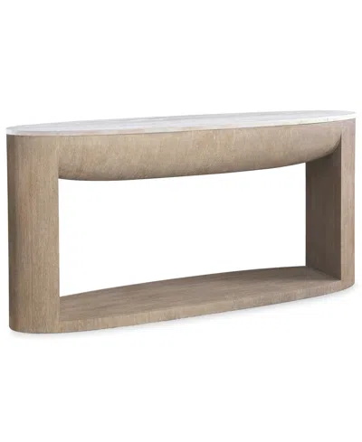 Bernhardt Loggia Oval Console Table In Brown