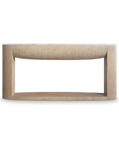 Bernhardt Loggia Oval Console Table In Brown