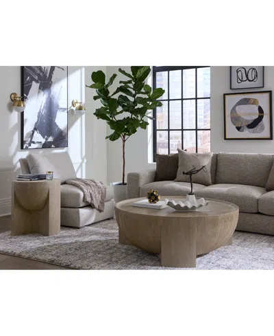 Bernhardt Loggia Oval Console Table In Brown