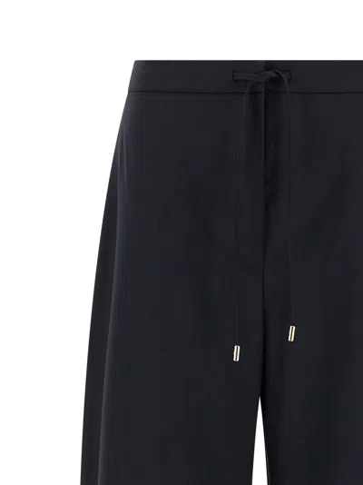 Max Mara Corone Drawstring Trousers In Black