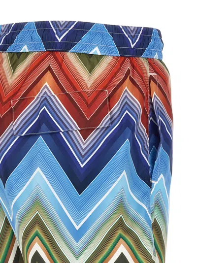 Missoni Zigzag Pattern Swimsuit Featuring Practical Pockets In Multi