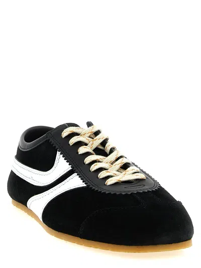 Dries Van Noten Sneakers Contrast Stitching Low Top Rubber Sole In Black