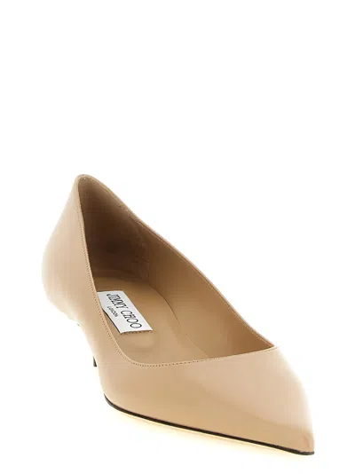 Jimmy Choo Amelia Pumps Kitten Heel Pointed Toe In Nude