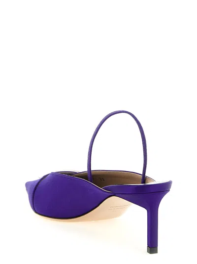 Tom Ford Julianne Slingback Pumps Pointed Toe Kitten In Purple