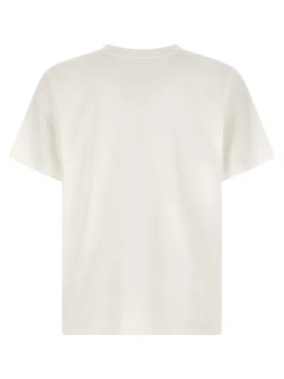 Mm6 Maison Margiela Patch Graphic Crew Neck Short Sleeve T-shirt In White