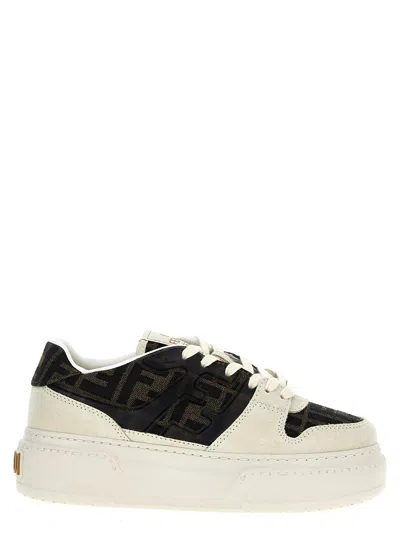Fendi Women Multicolor Suede And Fabric Match Sneakers In Multi