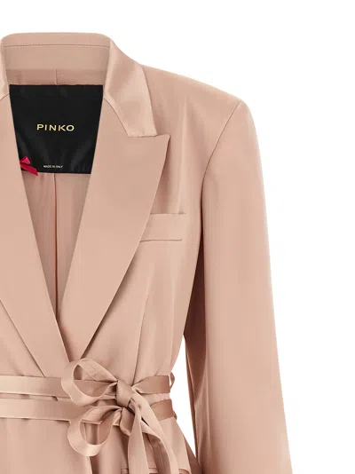 Pinko Belted Wrap Jacket In Neutral