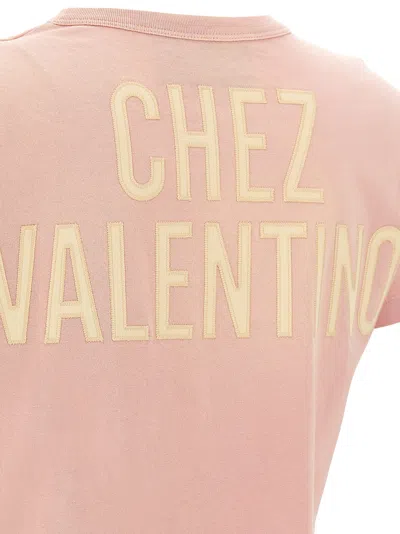 Valentino Garavani Printed Cotton T-shirt Clothing In Pink