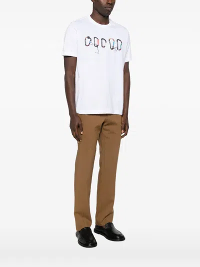 Ps By Paul Smith Ps Paul Smith Carabiner Organic Cotton T-shirt In White