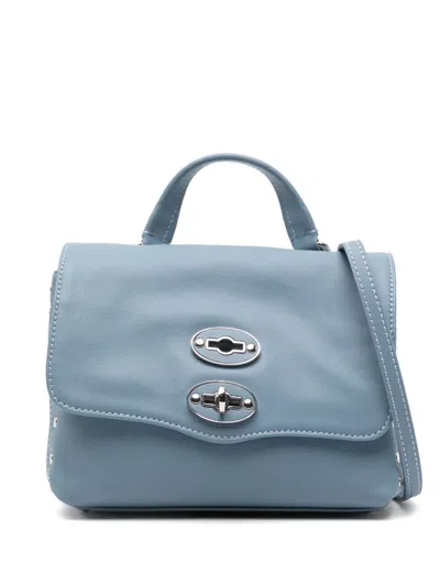 Zanellato Postina Saeta Baby Leather Handbag In Blue