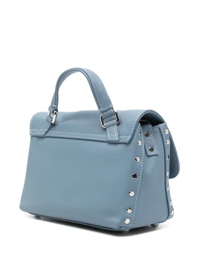 Zanellato Postina Saeta Baby Leather Handbag In Blue