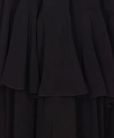 Chloé Open-back Embellished Tiered Silk-georgette Maxi Dress In Black