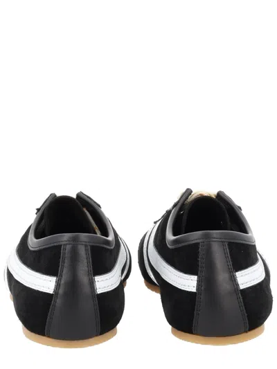 Dries Van Noten Sneakers Contrast Stitching Low Top Rubber Sole In Black