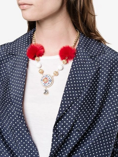 Shop Dolce & Gabbana Decorative Necklace - Metallic