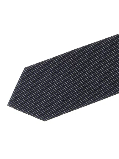 Tom Ford Blue Jacquard Pattern Tie In Blue