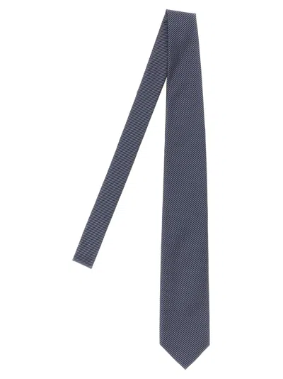 Tom Ford Blue Jacquard Pattern Tie In Orange
