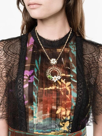 Shop Dolce & Gabbana Floral Cage Necklace