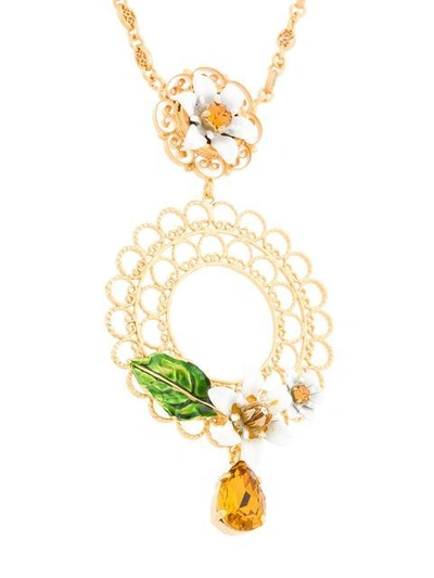 Shop Dolce & Gabbana Floral Cage Necklace