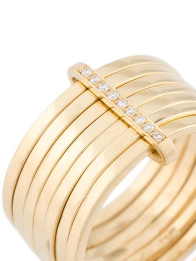 Lizzie Mandler Fine Jewelry 18kt Gold '7 Day' Ring With Diamonds