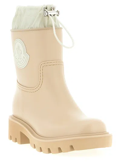 Moncler Kickstream Rain Boots In Neutral