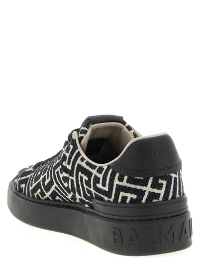 Balmain B Court Monogram Jacquard Low Top Sneaker In Multi