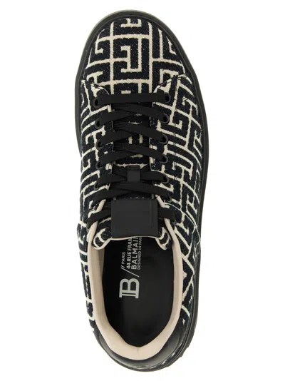 Balmain B Court Monogram Jacquard Low Top Sneaker In Multi