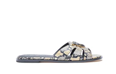 Pinko Python Milly Sandals In Animal Print