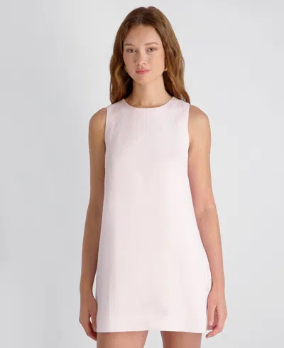 French Connection Cooper Linen Sleeveless Mini Dress In Pink