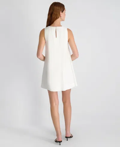 French Connection Cooper Linen Sleeveless Mini Dress In White