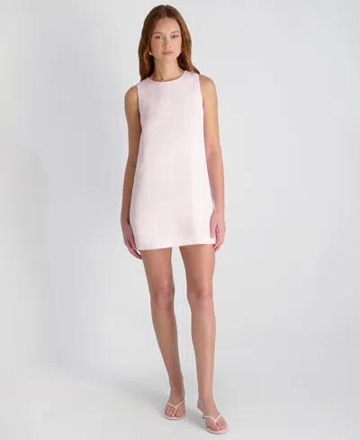 French Connection Cooper Linen Sleeveless Mini Dress In Pink