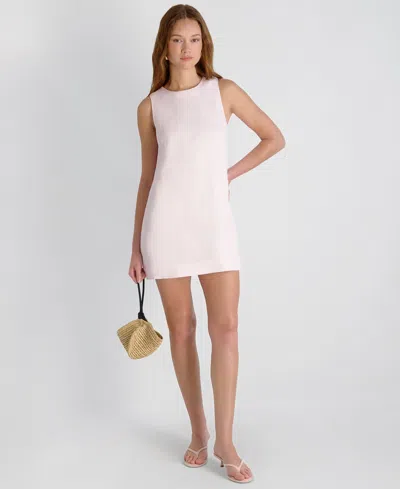 French Connection Cooper Linen Sleeveless Mini Dress In Pink