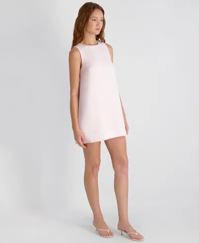 French Connection Cooper Linen Sleeveless Mini Dress In Pink