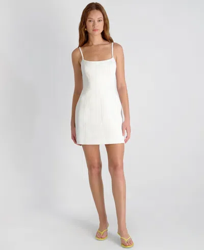 French Connection York Satin Mini Dress In White