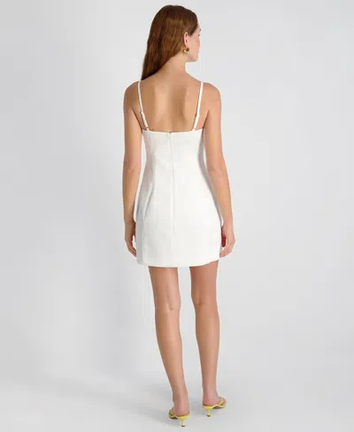 French Connection York Satin Mini Dress In White
