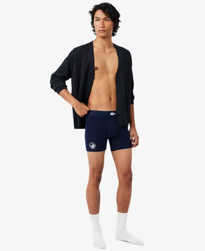 Lacoste Men's Miami Regular-fit Open Boxer Briefs, 3-pack In Multi