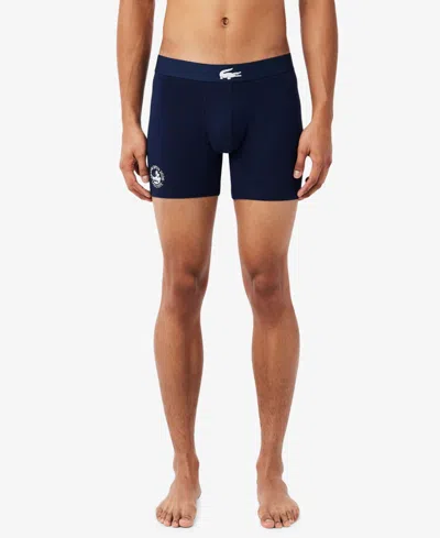 Lacoste Men's Miami Regular-fit Open Boxer Briefs, 3-pack In Multi