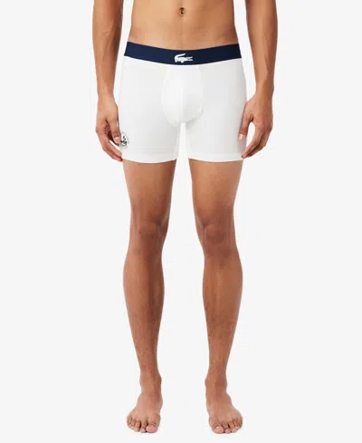 Lacoste Men's Miami Regular-fit Open Boxer Briefs, 3-pack In Multi