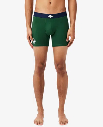 Lacoste Men's Miami Regular-fit Open Boxer Briefs, 3-pack In Multi