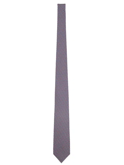 Ferragamo Men Silk Tie In Neutral