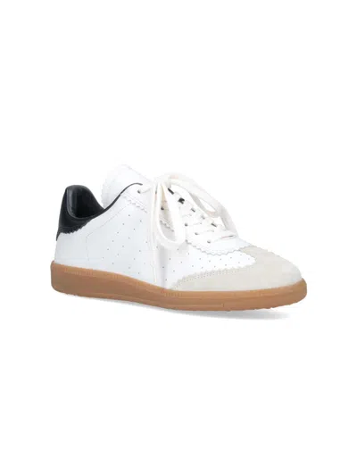 Isabel Marant Low-top Sneaker With Perforated White Leather Upper In Multi