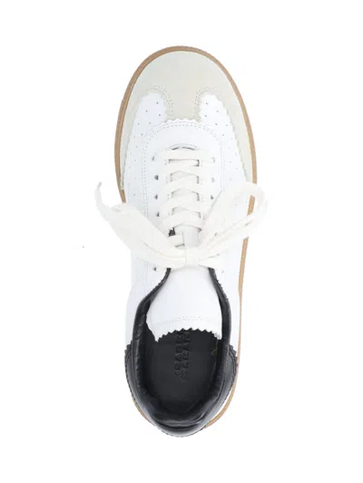 Isabel Marant Low-top Sneaker With Perforated White Leather Upper In Multi