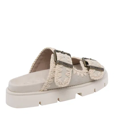 Mou Bio With Buckles Sandals In Neutral