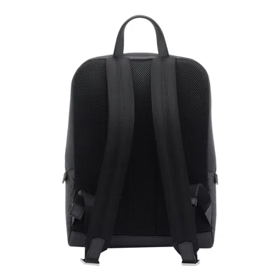 Ferragamo Embossed Gancini Backpack In Black
