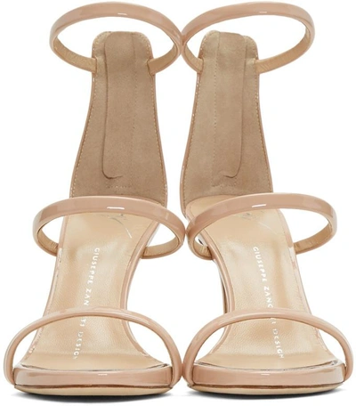 Shop Giuseppe Zanotti Pink Patent Alien Sandals