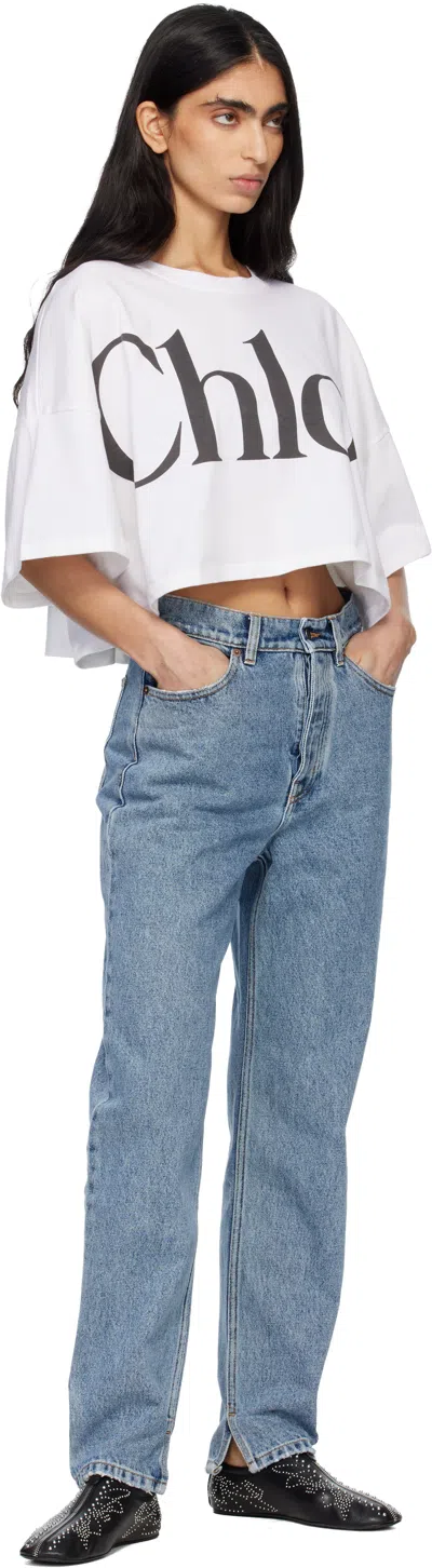 Chloé White Logo T-shirt