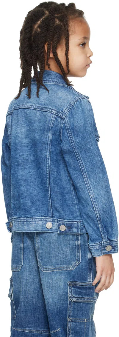 Diesel Kids Blue Jnhill Denim Jacket In Blue
