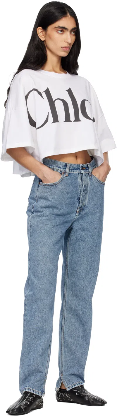 Chloé White Logo T-shirt In White