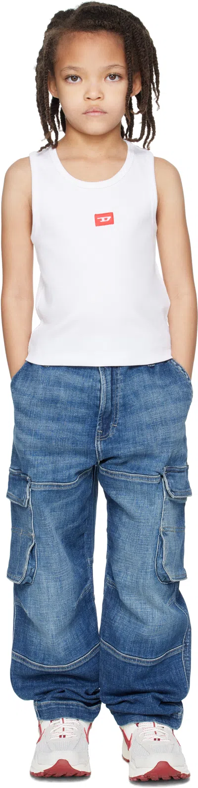 Diesel T-shirt Mit Logo-patch In White