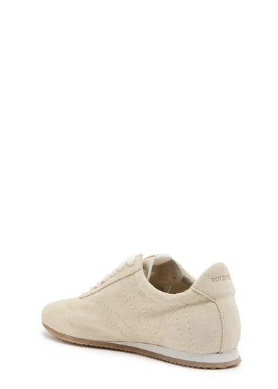 Totême Flex Suede Sneakers Stone In Multi