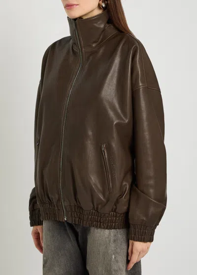 Acne Studios Ami Paris Ami De Coeur Wool Cardigan In Brown